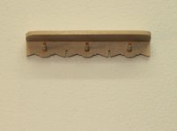 (image for) Unfinished Hat and Coat Rack with Hooks