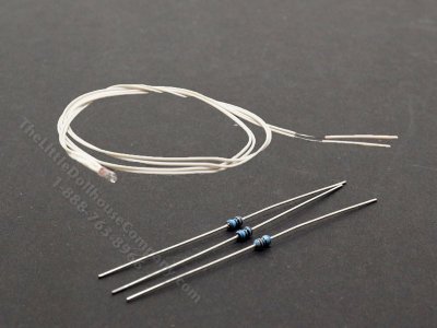 (image for) Dollhouse Scale Model 1.5V Micro Bulb with Resistors