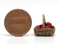 (image for) Miniature Woven Square Raspberry Basket by Charlotte Willmott