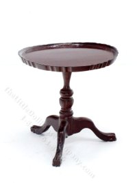 (image for) Miniature Mahogany Tilt-Top Table for Dollhouses