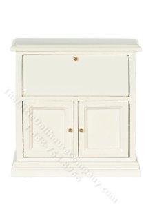 (image for) Miniature White Fold-Down Desk for Dollhouses