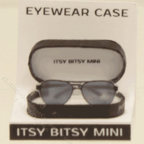 (image for) Miniature Black Aviator Sunglasses with Case