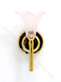 (image for) Miniature Battery Operated Pink Flower Sconce for Dollhouses