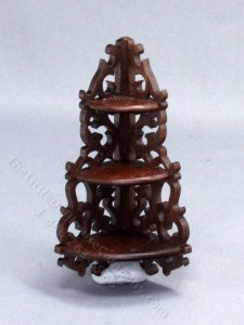 (image for) Vintage Handmade Fretwork Corner Shelf for Dollhouses