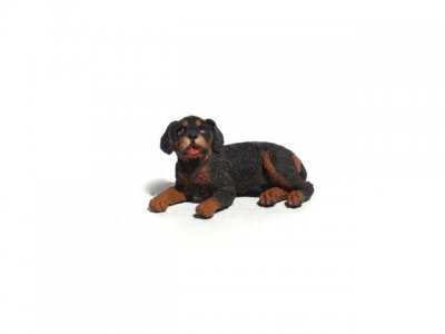 (image for) Dollhouse Scale Rottweiler Dog