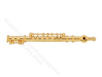 (image for) Miniature 2.4" Brass Piccolo For Dollhouses