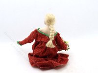 (image for) Miniature Sitting Lady with Flower Basket