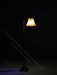 (image for) Miniature Nouveau Brass Bridge Floor Lamp by Jim Pounder