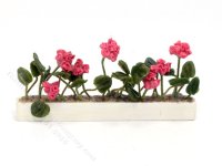 (image for) White Window Box with Pink Flowers for Dollhouses