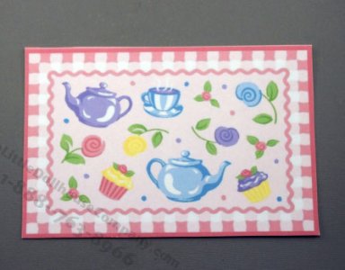(image for) Dollhouse Miniature Teapot Carpet