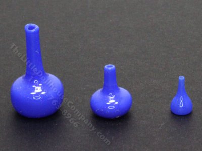 (image for) Miniature Set of 3 Blue Vases