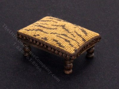 (image for) Miniature Needlepoint Footstool for Dollhouses