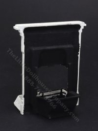 (image for) Miniature Small Victorian Bedroom Fireplace for Dollhouses - White