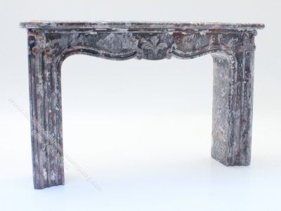 (image for) Miniature Louis XV Antique Marble Fireplace for Dollhouses