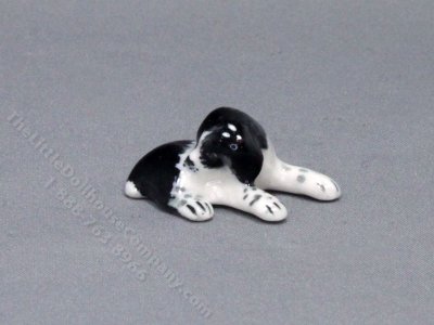(image for) Miniature Ceramic Dog Figurine for Dollhouses