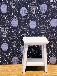 (image for) Dollhouse Scale Model Wallpaper - Hot Air Balloons - 3pc Set