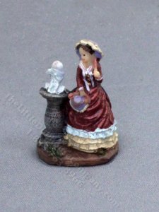 (image for) Miniature Woman in the Garden Figurine for Dollhouses