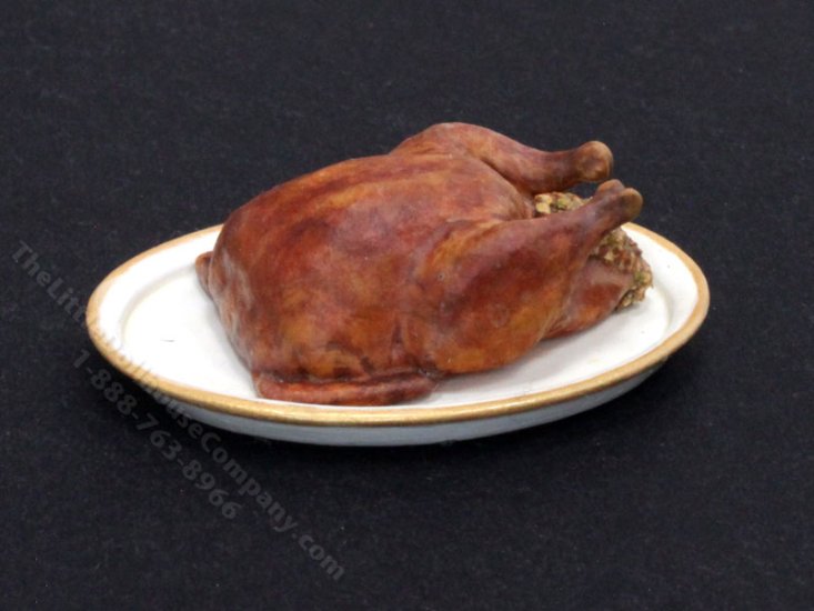 (image for) Miniature Roast Turkey by Jaycee Culham for Dollhouses