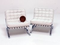 (image for) Miniature Modern Tufted Leather Barcelona Chair Judith Blondell