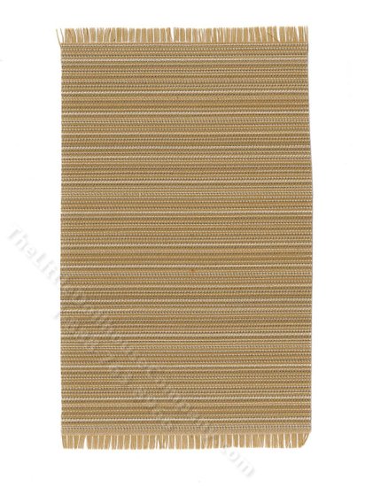 (image for) Miniature Beige Striped Rug for Dollhouses