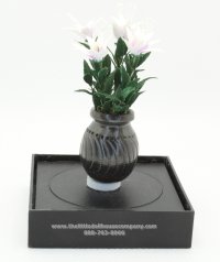 (image for) Miniature White & violet Lilies in a Planter