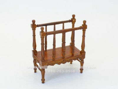 (image for) Miniature Vanderbilt Library Magazine Rack for Dollhouses