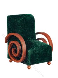 (image for) Miniature Art Deco Arm Chair - Green
