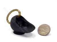 (image for) Miniature Coal Scuttle for Dollhouses - Black & Brass