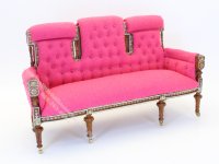 (image for) Dollhouse Miniature Settee French 18th C - Walnut