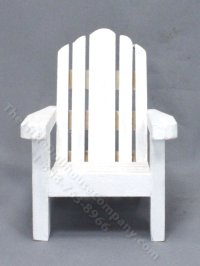 (image for) Miniature Handmade White Adirondack Chair for Dollhouses