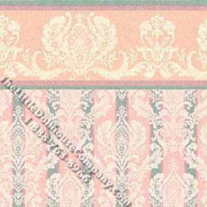 (image for) Damask & Estate Pattern Miniature Wallpaper for Dollhouses
