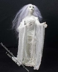 (image for) Halloween Ghost Woman Porcelain Doll Handmade