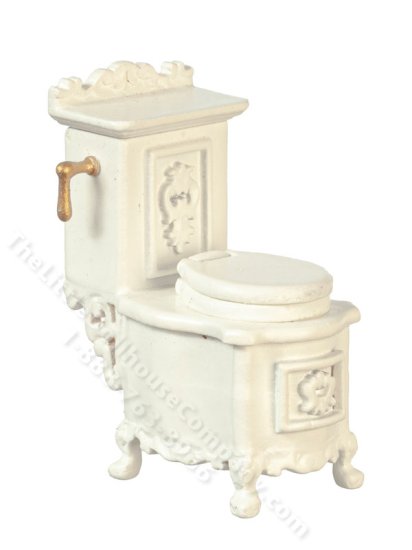 (image for) Half-Scale Miniature French Provincial Toilet for Dollhouses