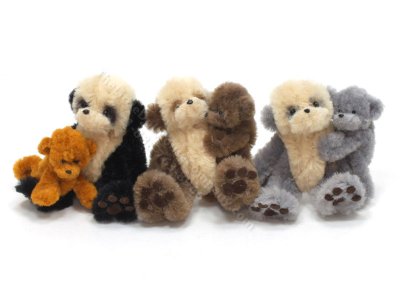 (image for) Miniature Sitting Bear and Cub by Sue Wilkes of Shoebutton Bears