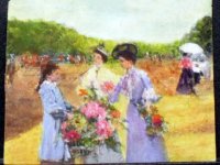 (image for) Three Women in a Park Painting by Larry Morganti