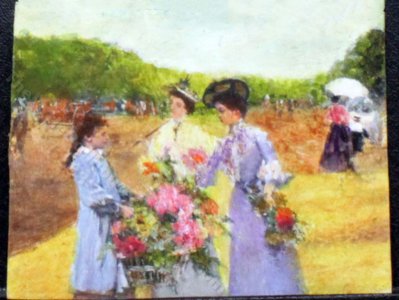 (image for) Three Women in a Park Painting by Larry Morganti