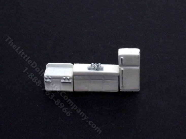 (image for) 1/144" White Kitchen Set for Dollhouses