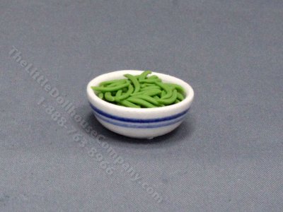 (image for) Miniature Stoneware Bowl of Green Beans by Jane Graber