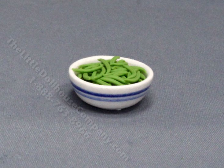 (image for) Miniature Stoneware Bowl of Green Beans by Jane Graber