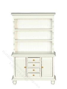 (image for) Miniature White Hutch for Dollhouses