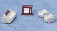 (image for) 1/144" Den/TV Room Set for Dollhouses