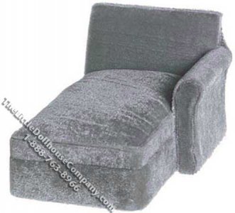 (image for) Miniature Left Arm Sectional Sofa Chaise for Dollhouses