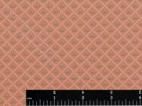 (image for) Pink Floral Diamond Stripe Miniature Wallpaper for Dollhouses