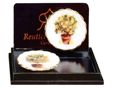 (image for) Miniature Serving Plates with Garden Pattern