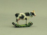 (image for) Dollhouse Miniature Rocking Cow