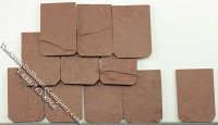 (image for) Dollhouse Scale Model Hand Split Red Slate Shingles 100/pk