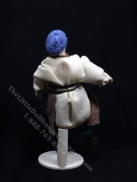 (image for) Miniature Handcrafted Vintage Medieval Man in Blue Hat