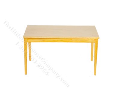 (image for) Dollhouse Scale Model Oak Kitchen Table