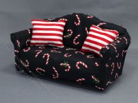 (image for) Miniature Christmas Sofa for Dollhouses