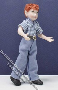 (image for) Miniature Child in Blue Shirt and Pants by Patsy Thomas